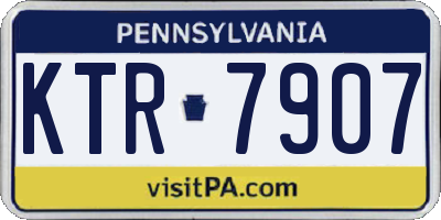 PA license plate KTR7907