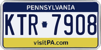 PA license plate KTR7908