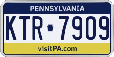PA license plate KTR7909