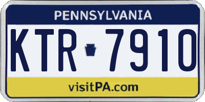 PA license plate KTR7910