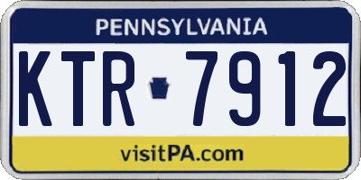 PA license plate KTR7912