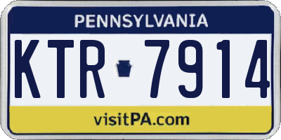 PA license plate KTR7914
