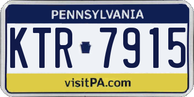 PA license plate KTR7915
