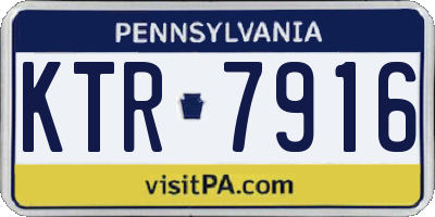 PA license plate KTR7916