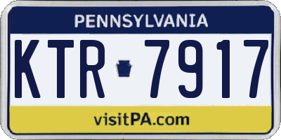 PA license plate KTR7917