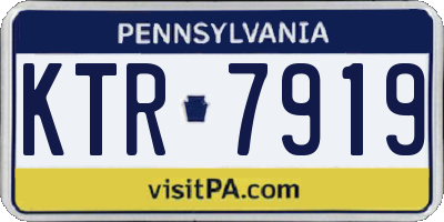 PA license plate KTR7919