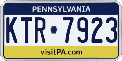 PA license plate KTR7923