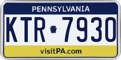 PA license plate KTR7930