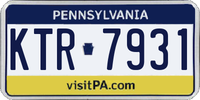 PA license plate KTR7931