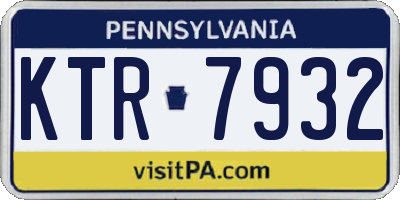 PA license plate KTR7932
