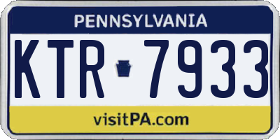 PA license plate KTR7933