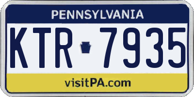 PA license plate KTR7935