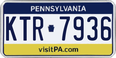 PA license plate KTR7936