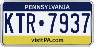 PA license plate KTR7937