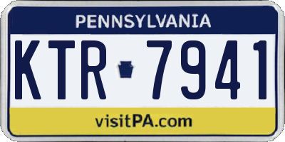 PA license plate KTR7941