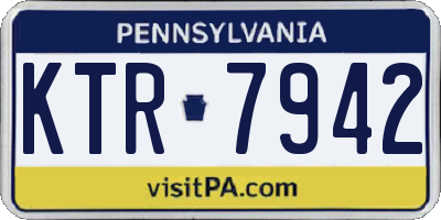 PA license plate KTR7942