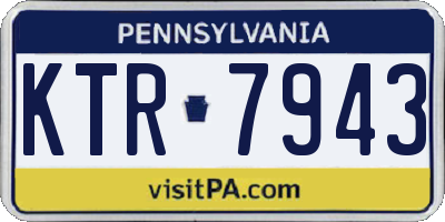 PA license plate KTR7943
