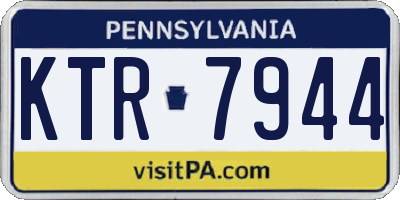 PA license plate KTR7944