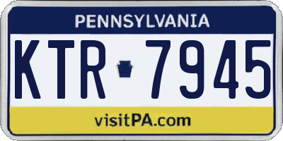 PA license plate KTR7945