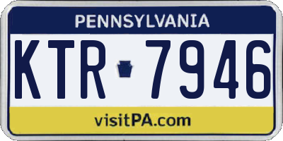 PA license plate KTR7946