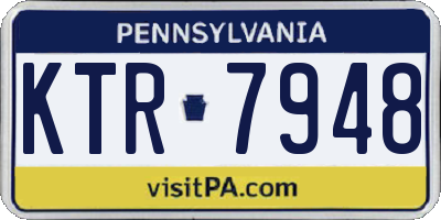 PA license plate KTR7948