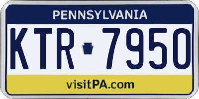 PA license plate KTR7950