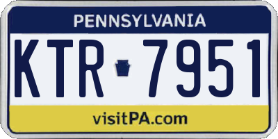 PA license plate KTR7951