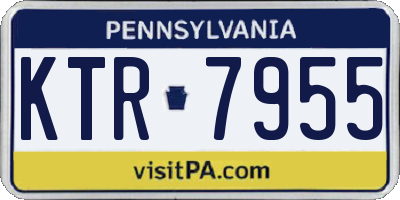 PA license plate KTR7955