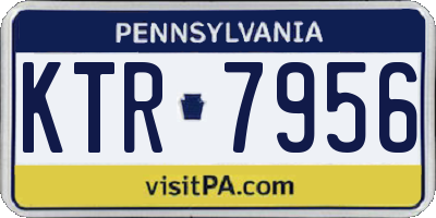 PA license plate KTR7956