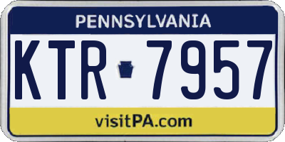PA license plate KTR7957