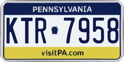 PA license plate KTR7958