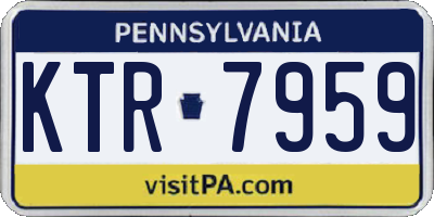 PA license plate KTR7959