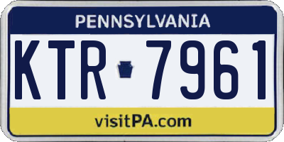 PA license plate KTR7961