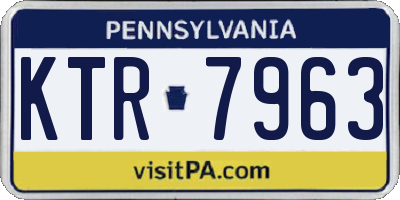 PA license plate KTR7963