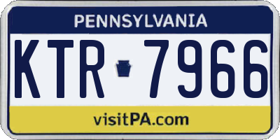 PA license plate KTR7966