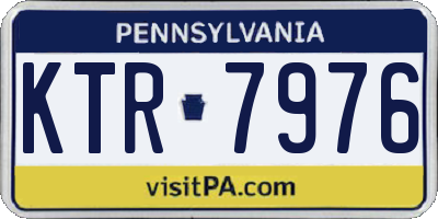 PA license plate KTR7976