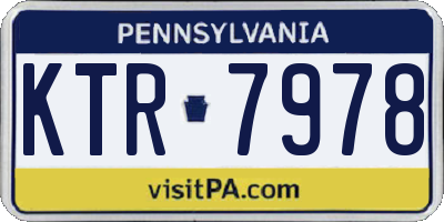 PA license plate KTR7978