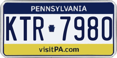 PA license plate KTR7980