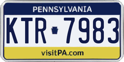 PA license plate KTR7983