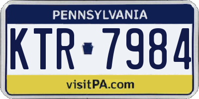 PA license plate KTR7984