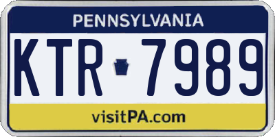 PA license plate KTR7989