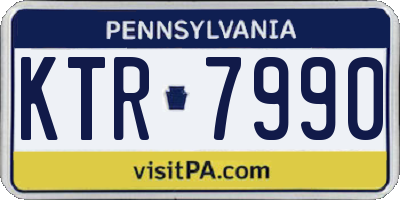 PA license plate KTR7990