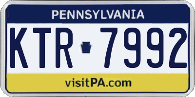 PA license plate KTR7992