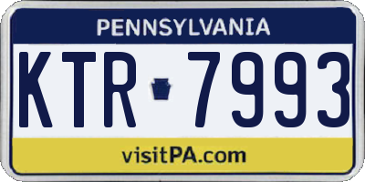 PA license plate KTR7993