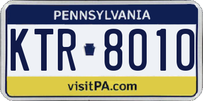 PA license plate KTR8010