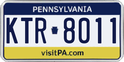PA license plate KTR8011