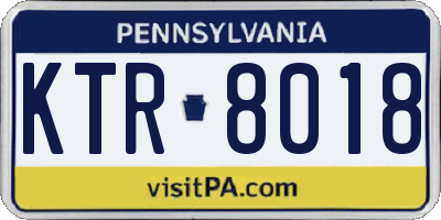 PA license plate KTR8018