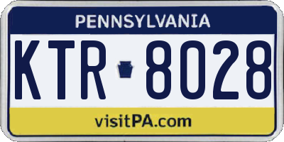 PA license plate KTR8028