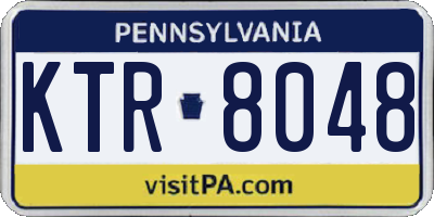 PA license plate KTR8048