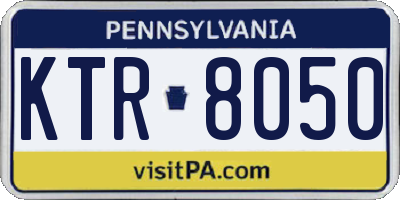 PA license plate KTR8050